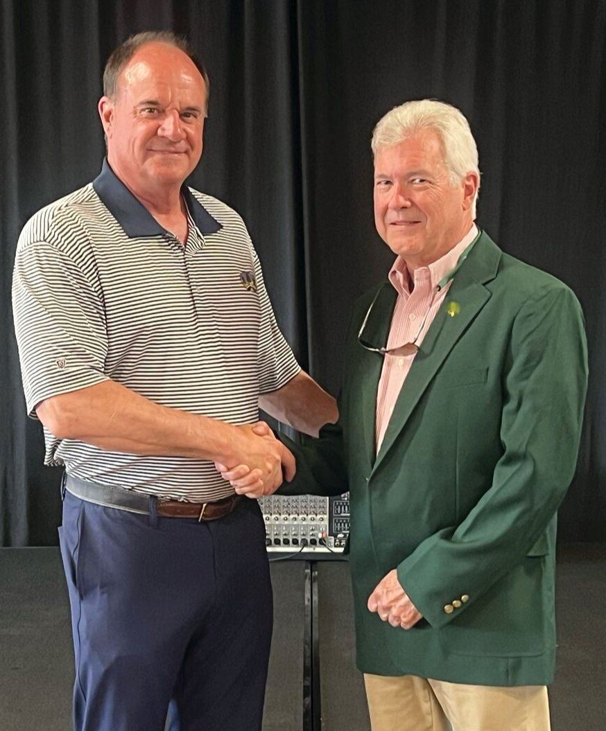 2024 Green Jacket winner with Pine Tree Festival Foundation Chairman Ken Warnock
